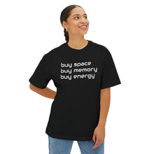 Load image into Gallery viewer, 'buy space' unisex boxy t-shirt
