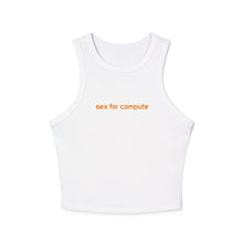 Load image into Gallery viewer, 'sex for compute' racer tank

