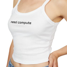 Load image into Gallery viewer, 'need compute' spaghetti strap tank top
